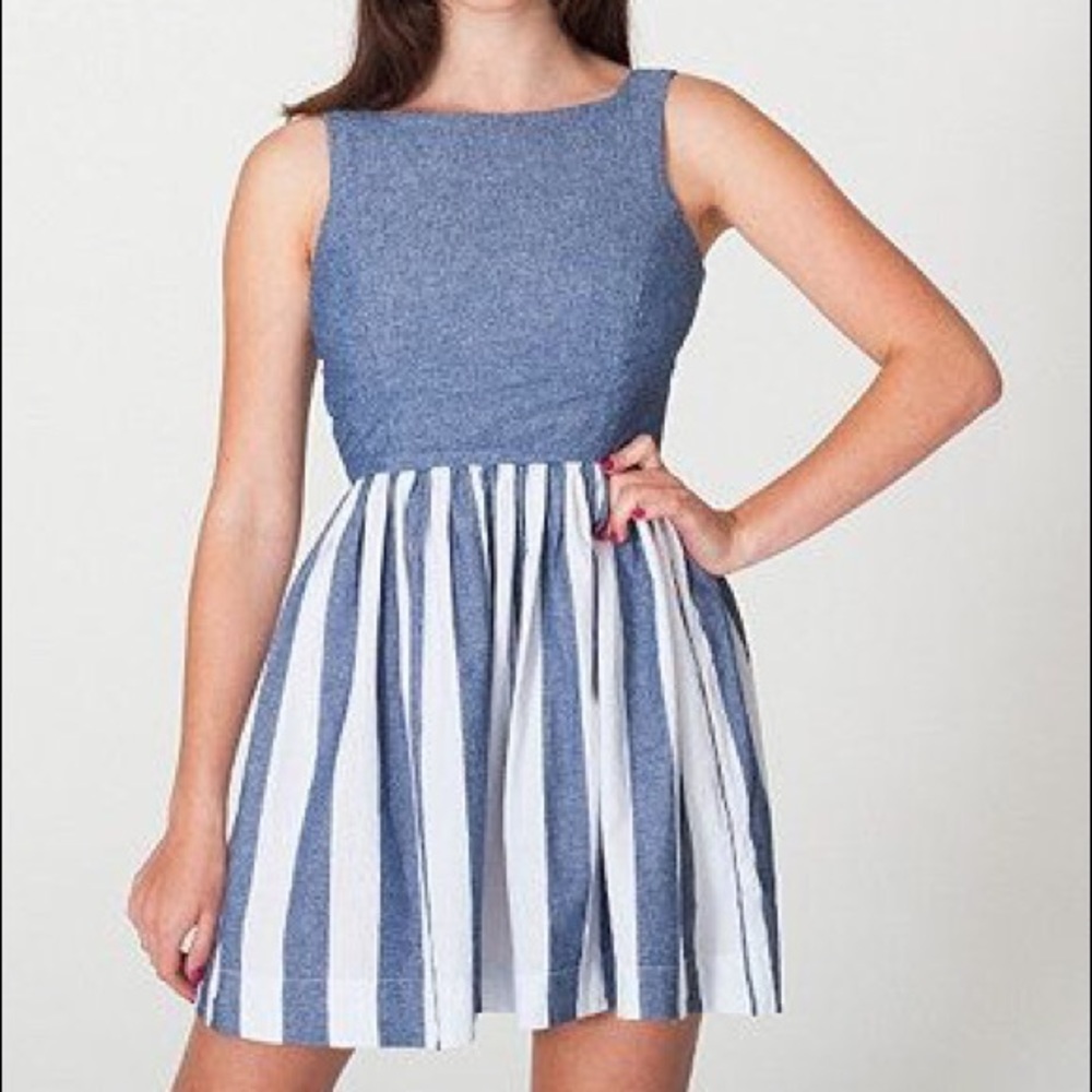 American Apparel • Striped Chambray Dress